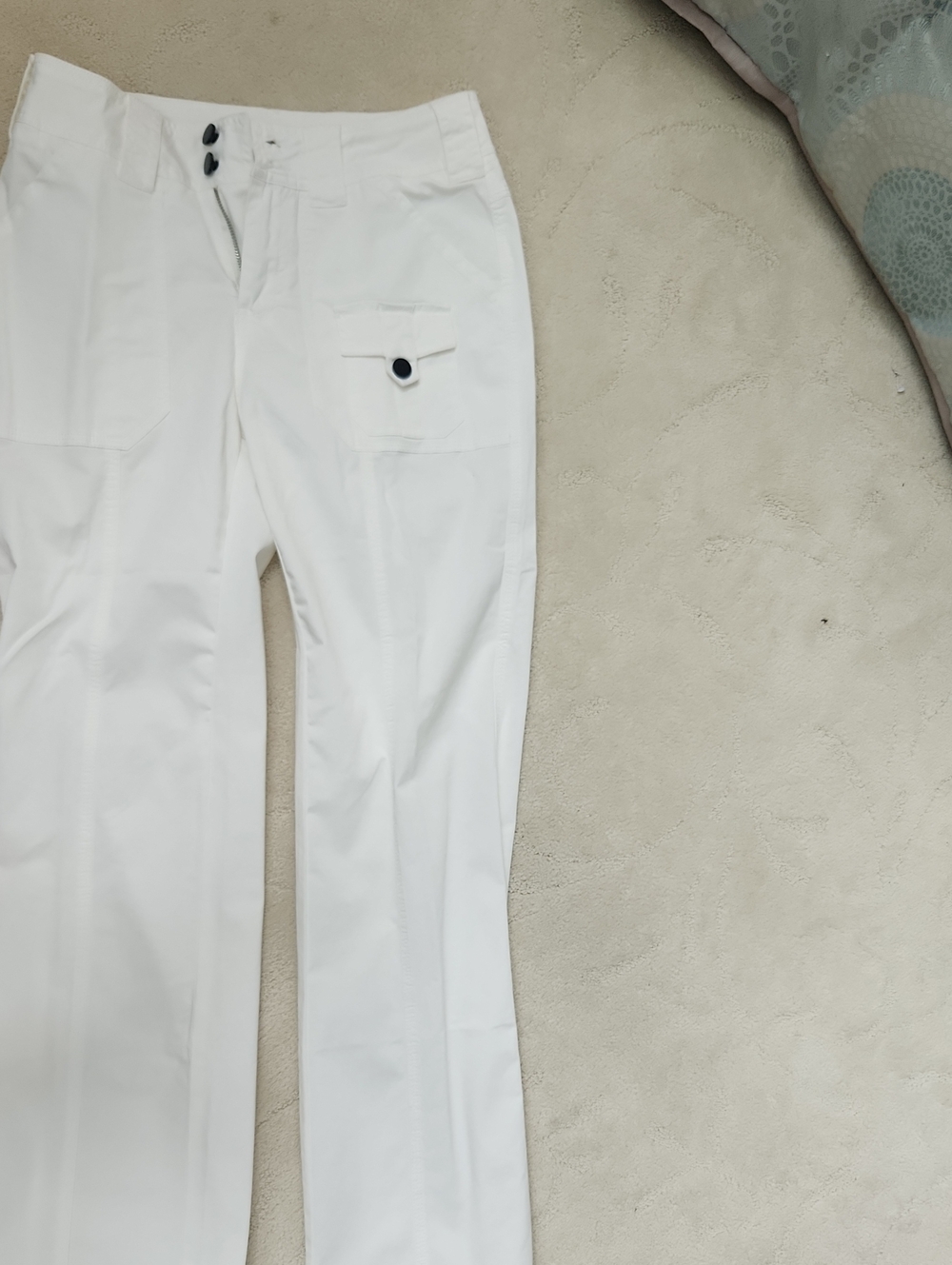 Women's White Straight-Leg Pants